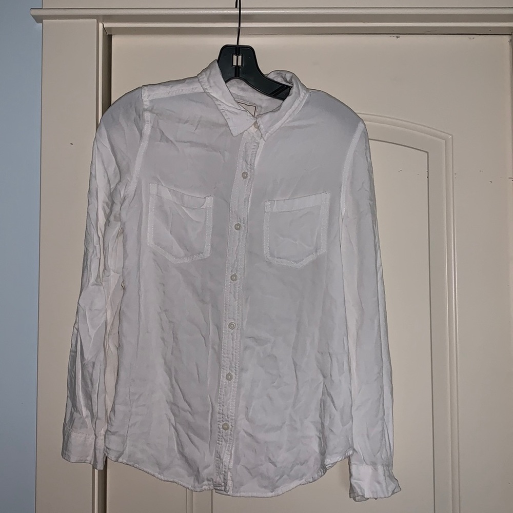Kids white button up size M.